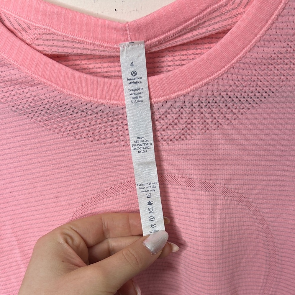 Lululemon Pink Long Sleeve Athletic Top - Picture 2 of 6